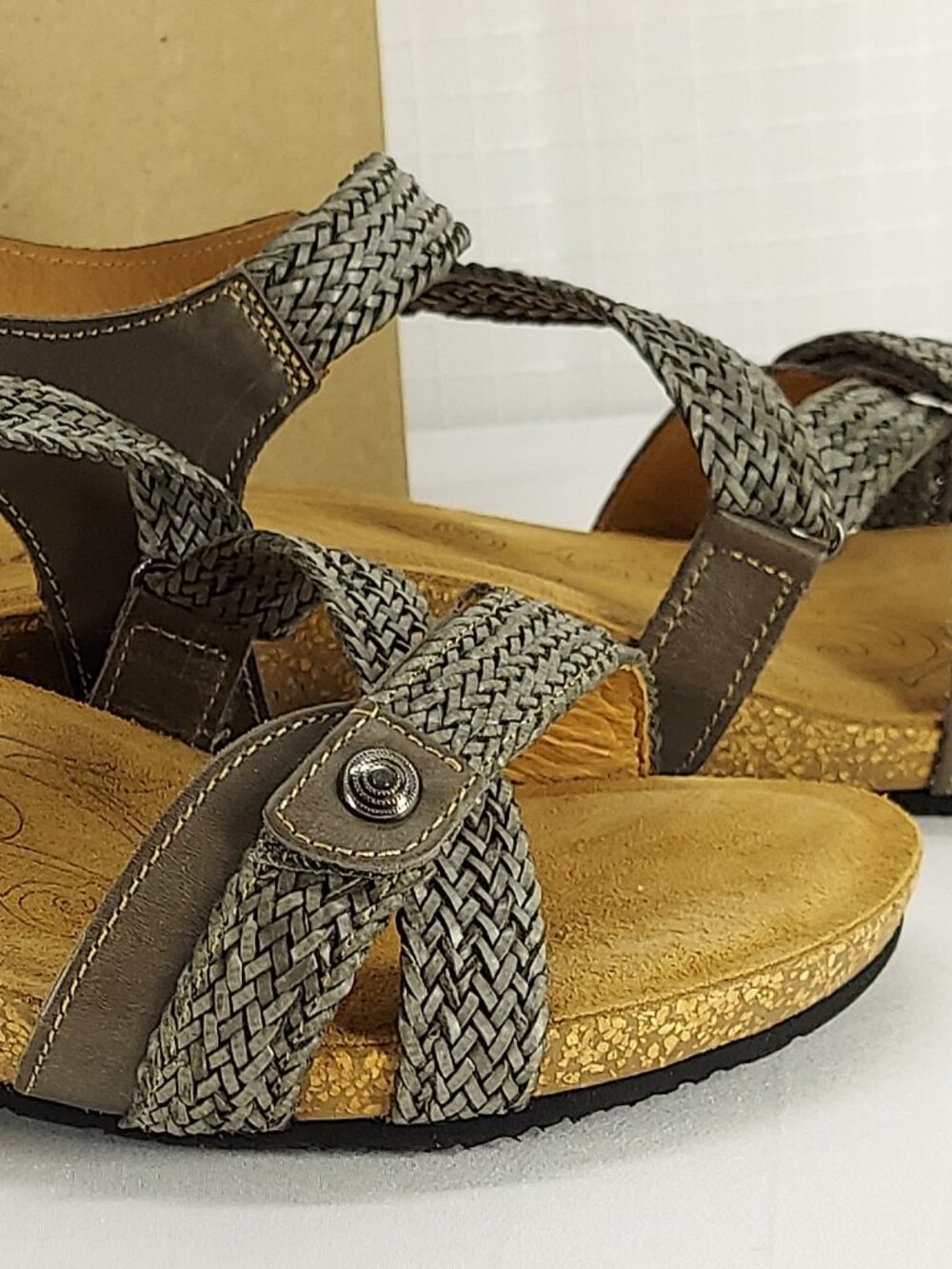 Taos Footwear Trulie Dark Grey Sandal TRU-16406 WIDE - Picture 5 of 7